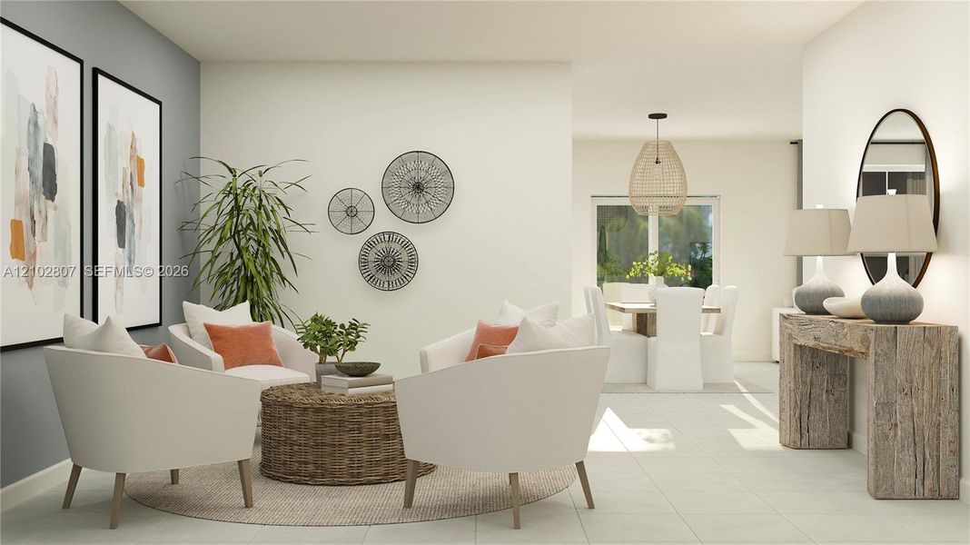 Furnished interior view inside a new home in Altamira, Homestead (Image 12). Furnished interior view inside a new home in Altamira, Homestead (Image 12).