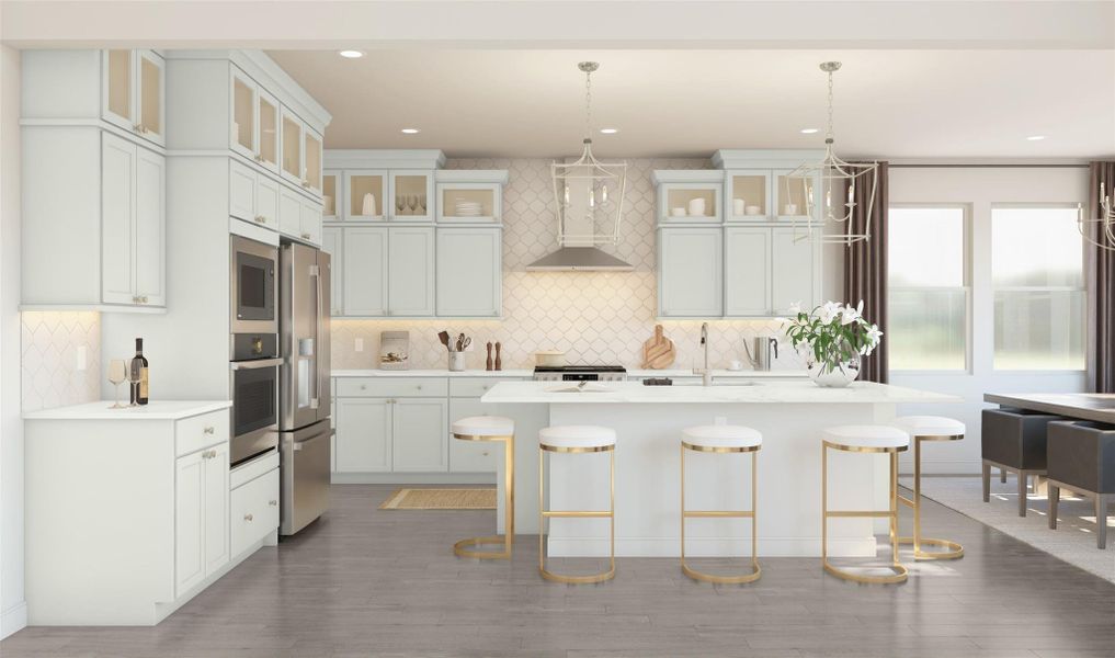 Gourmet island kitchen (*Artist rendering used for illustration purposes only.)