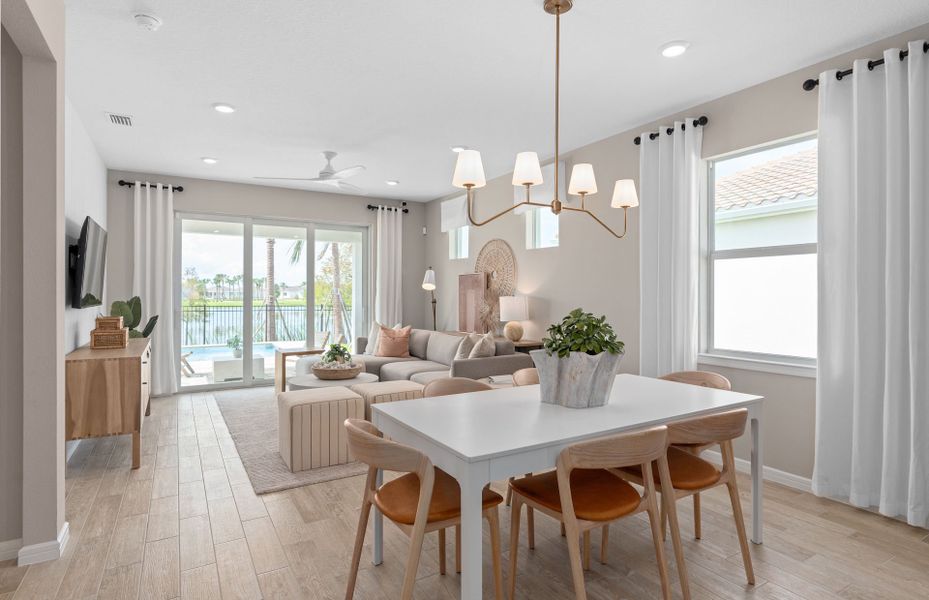 Furnished interior view inside a new home in Del Webb at Viera, Melbourne (Image 2). Furnished interior view inside a new home in Del Webb at Viera, Melbourne (Image 2).