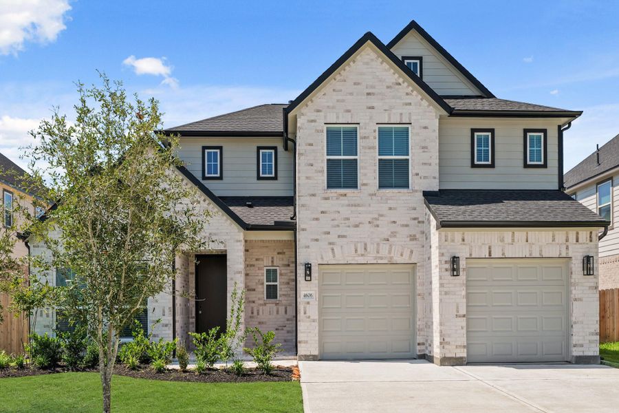 Front exterior of a new home in Briarwood Crossing, Rosenberg, TX, highlighting curb appeal (Image 21).
