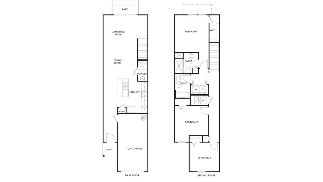 2D floor plan layout for the Greyson by D.R. Horton in Old Kings Trail, Jacksonville, FL (Image 3).