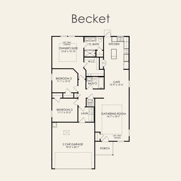 2D floor plan layout for the Becket by Pulte Homes in Patterson Ranch, Georgetown, TX (Image 3). 2D floor plan layout for the Becket by Pulte Homes in Patterson Ranch, Georgetown, TX (Image 3).