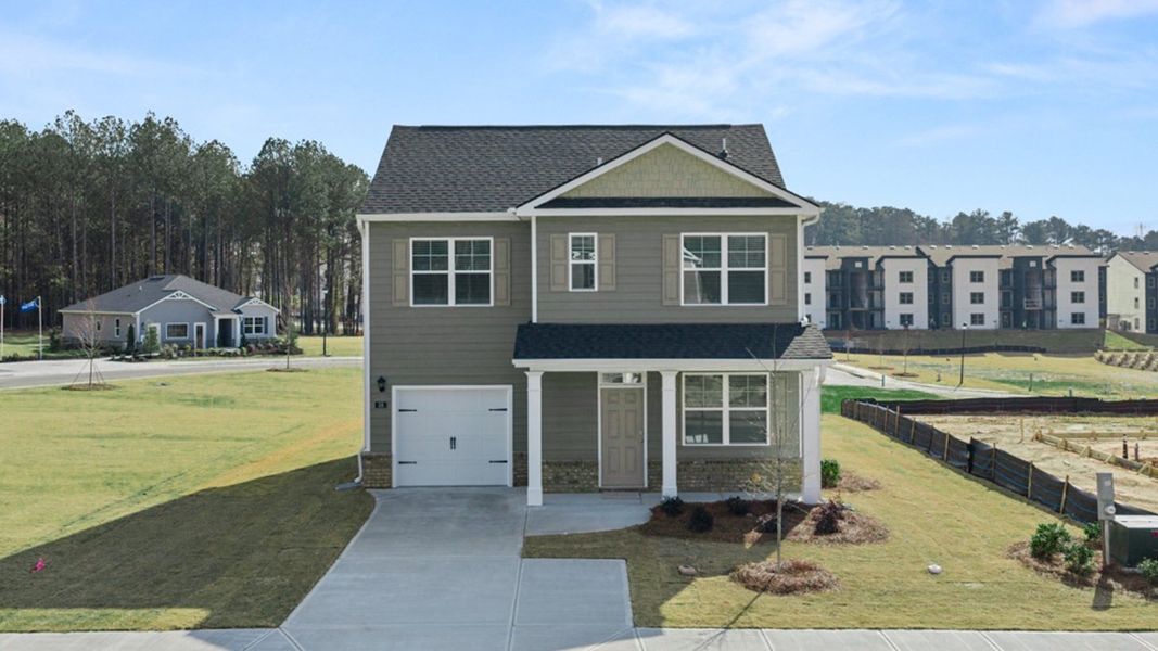 Representative exterior photo of a completed home built from the Plan by D.R. Horton in WillowBrook, Winder, GA (Image 2).