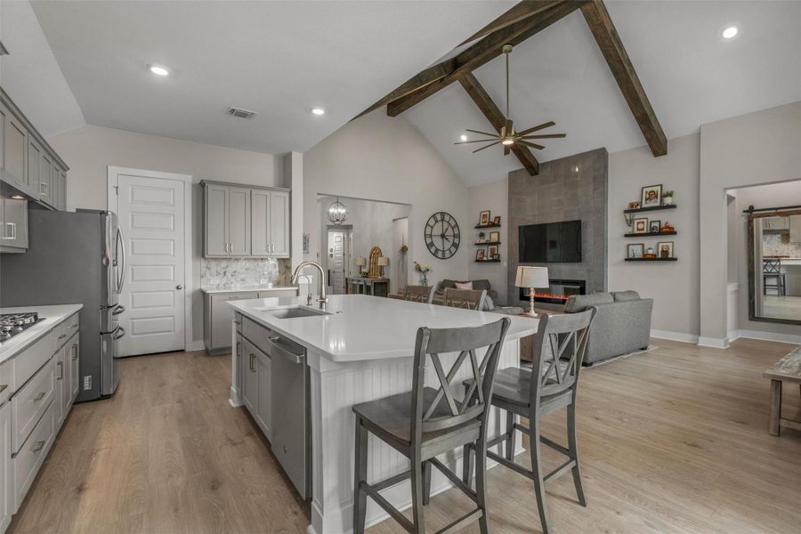 Furnished interior view inside a new home in Bryson, Leander (Image 14). Furnished interior view inside a new home in Bryson, Leander (Image 14).