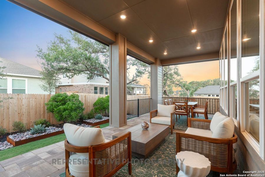 Exterior details and patio area of a home in Mont Blanc, Schertz (Image 24). Exterior details and patio area of a home in Mont Blanc, Schertz (Image 24).