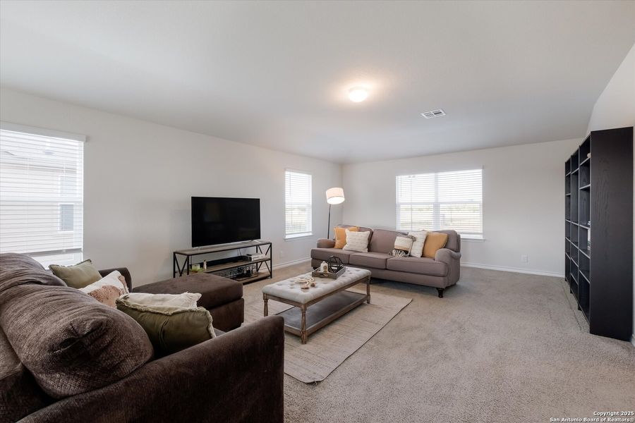 Furnished interior view inside a new home in Red River Ranch, Cibolo (Image 24). Furnished interior view inside a new home in Red River Ranch, Cibolo (Image 24).