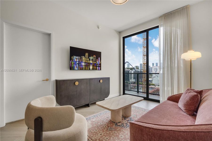 Furnished interior view inside a new home in , Miami (Image 13).
