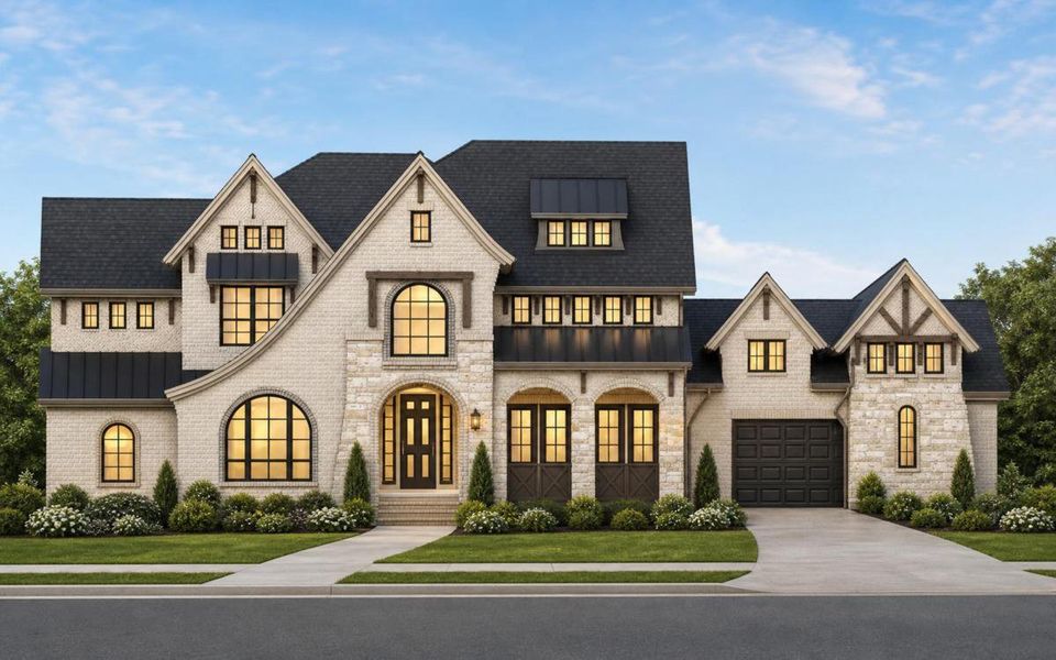 Representative exterior photo of a completed home built from the Hampton III by Grand Homes in Wellspring Estates, Celina, TX (Image 21).