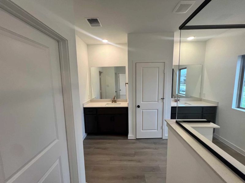 Primary Bathroom Construction Progress featuring the Laguna Collection