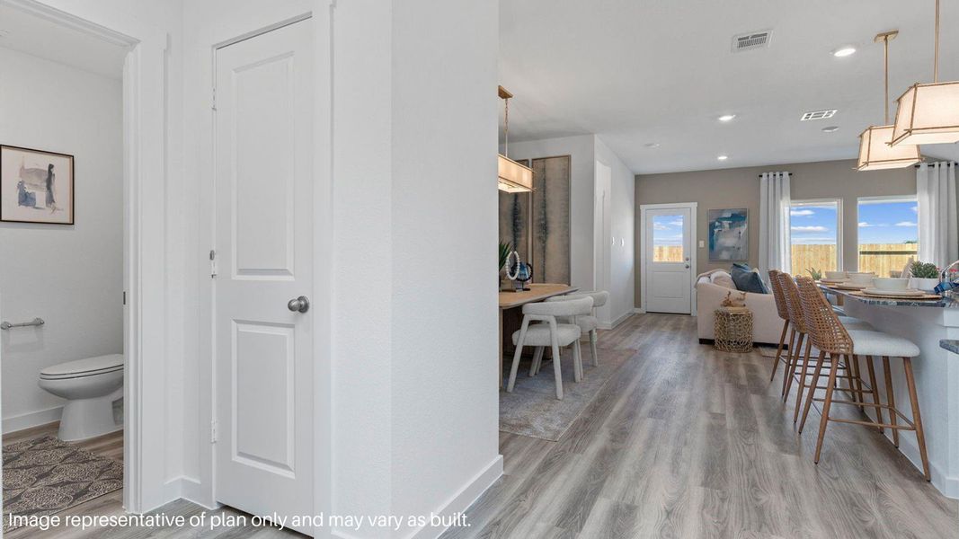 Furnished interior view inside a new home in Caldwell Crossing, Iowa Colony (Image 11).