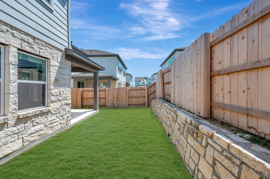 Exterior details and patio area of a home in Park Central, Georgetown (Image 33).
