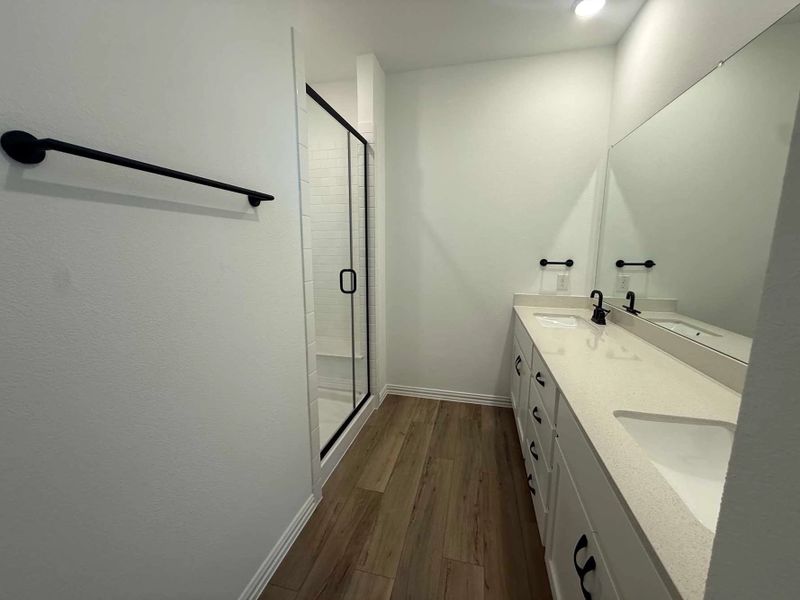 Primary Bathroom Construction Progress featuring the Harmony Collection