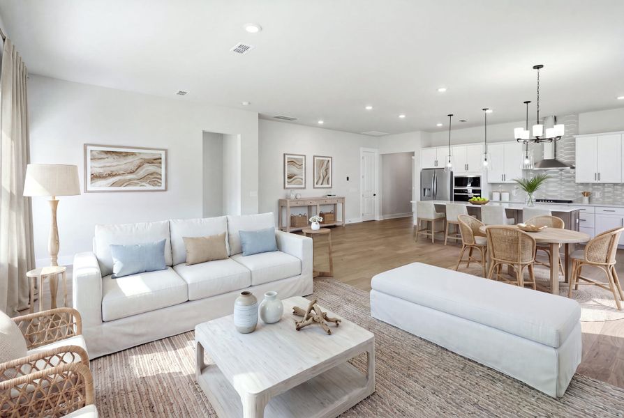 Representative furnished interior of a home built from the Juniper Ii by Beazer Homes in The Oaks, Goose Creek (Image 5). Representative furnished interior of a home built from the Juniper Ii by Beazer Homes in The Oaks, Goose Creek (Image 5).