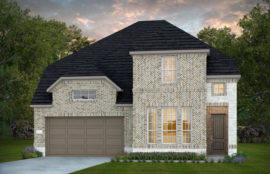 Representative exterior photo of a completed home built from the Garwood by Pulte Homes in Blue Creek Trails, Richmond, TX (Image 15). Representative exterior photo of a completed home built from the Garwood by Pulte Homes in Blue Creek Trails, Richmond, TX (Image 15).