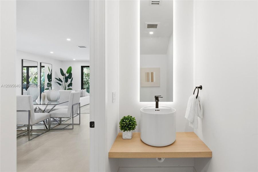Furnished interior view inside a new home in , Miami (Image 35).