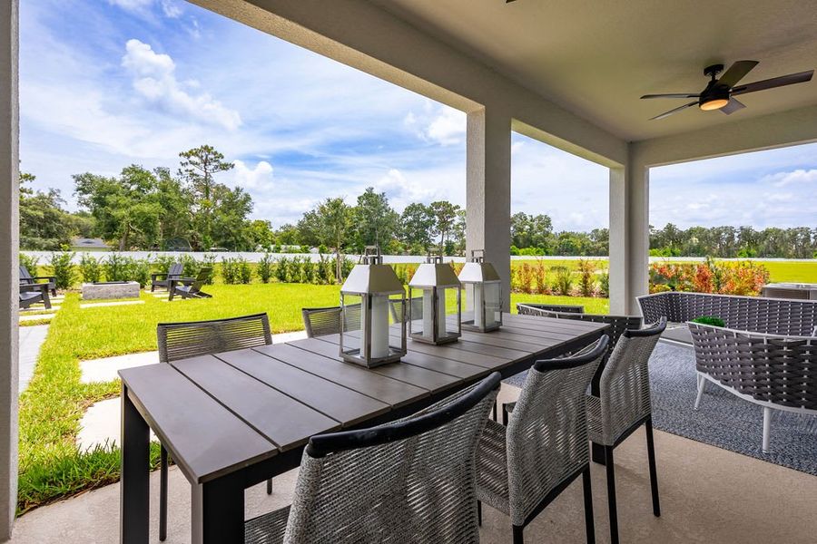 Patio & Backyard | Newcastle | Harrell Oaks in Orlando, FL | Landsea Homes