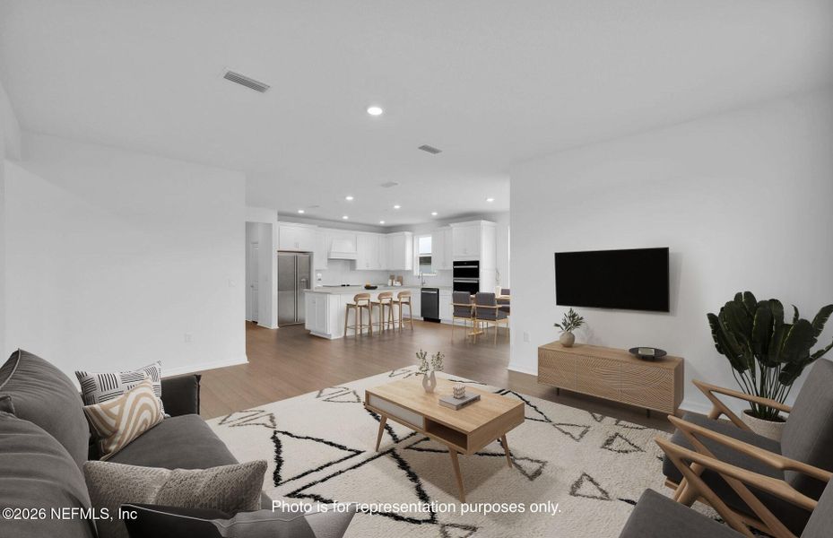 Furnished interior view inside a new home in Hyland Trail, Green Cove Springs (Image 13). Furnished interior view inside a new home in Hyland Trail, Green Cove Springs (Image 13).