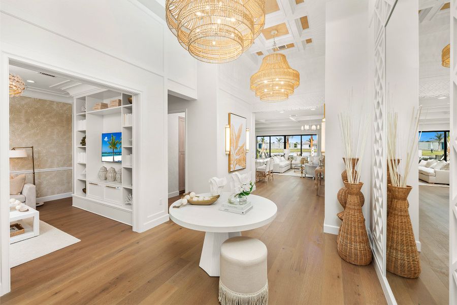 Representative furnished interior of a home built from the Barbados by GL Homes in Valencia Del Mar (55+), Boynton Beach (Image 12).