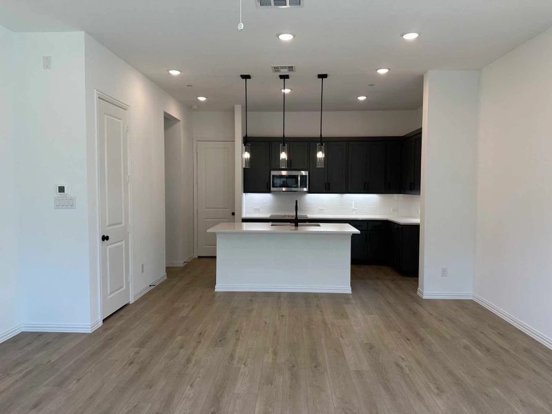 Open Kitchen-Dining Room Construction Progress featuring the Minimalist Collection Open Kitchen-Dining Room Construction Progress featuring the Minimalist Collection