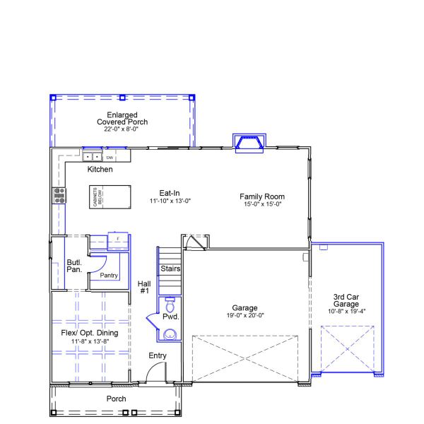 2D floor plan layout of this home in Lilah Grove, Summerfield, NC (Image 5).