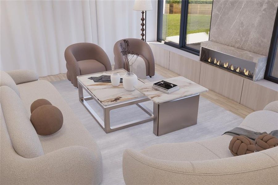 Furnished interior view inside a new home in , Atlanta (Image 4).