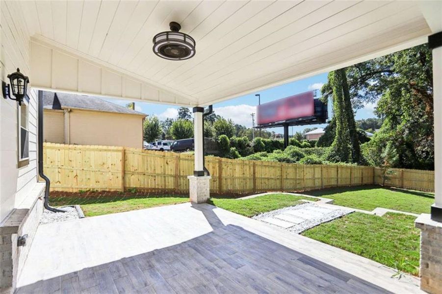 Exterior details and patio area of a home in , Lilburn (Image 4). Exterior details and patio area of a home in , Lilburn (Image 4).