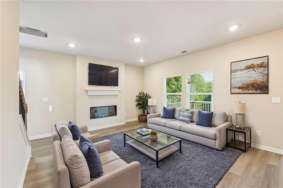 Furnished interior view inside a new home in Hemingway - Reserve Series, Cumming (Image 12). Furnished interior view inside a new home in Hemingway - Reserve Series, Cumming (Image 12).