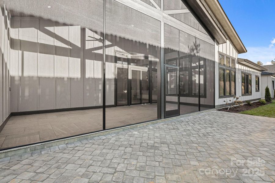 Exterior details and patio area of a home in , Arden (Image 4).