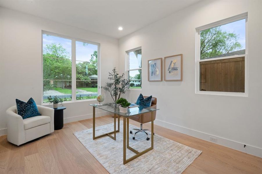 Furnished interior view inside a new home in , Dallas (Image 37).