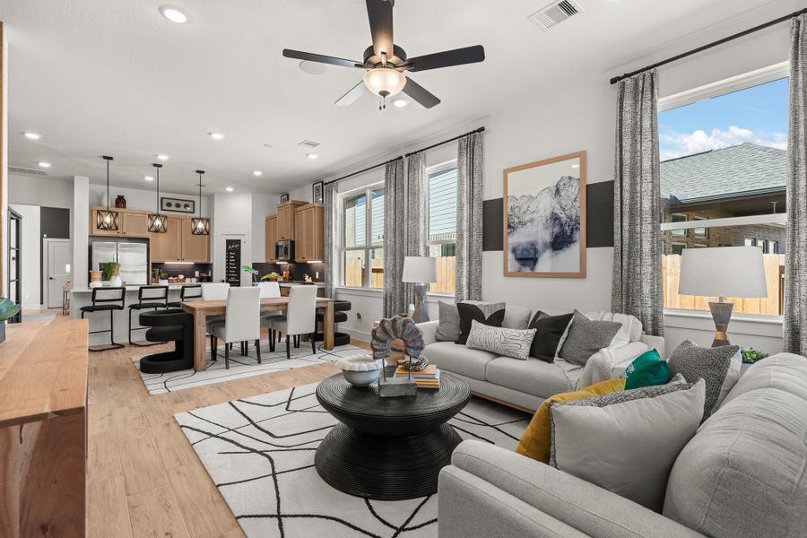 Furnished interior view inside a new home in The Woodlands Hills, Willis (Image 13). Furnished interior view inside a new home in The Woodlands Hills, Willis (Image 13).