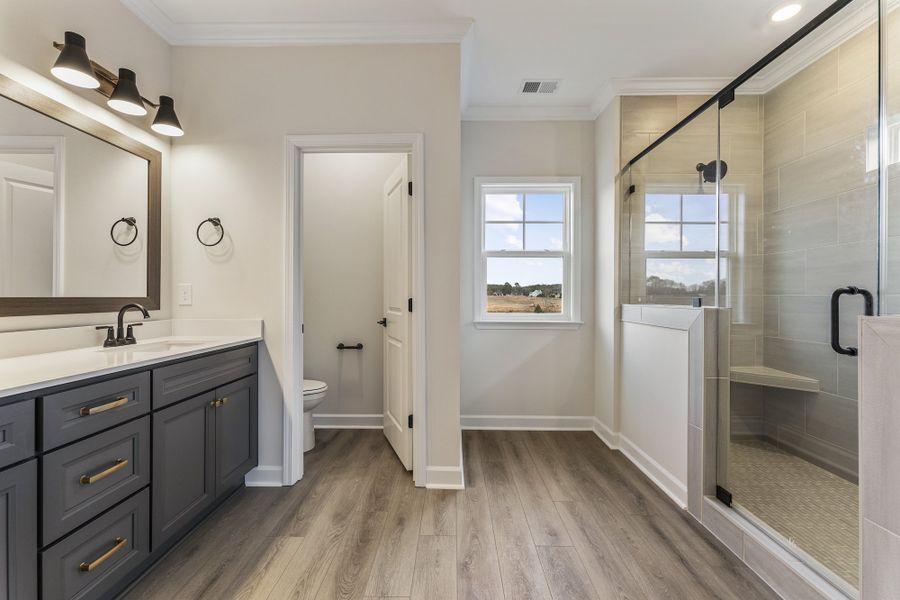 Furnished interior view inside a new home in Ridgecrest at Midway, Anderson (Image 14).