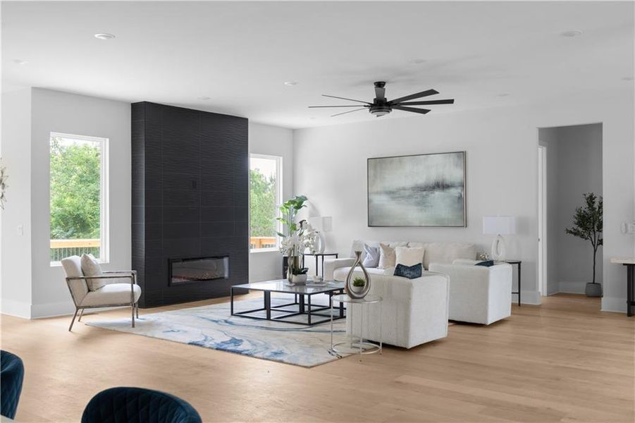 Furnished interior view inside a new home in , Atlanta (Image 17).