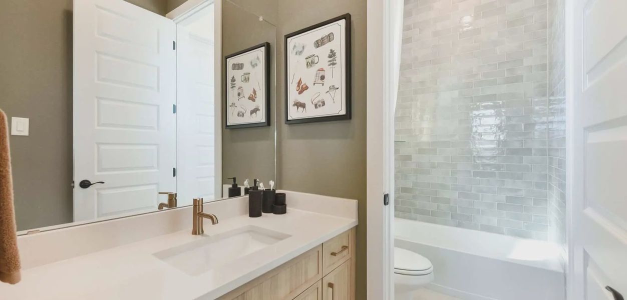 Representative furnished interior of a home built from the Silas by Chesmar Homes in The Grove at Blackhawk, Pflugerville (Image 12).