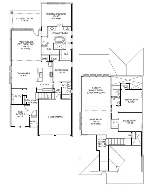 2D floor plan layout of this home in Harvest Green, Richmond, TX (Image 4).