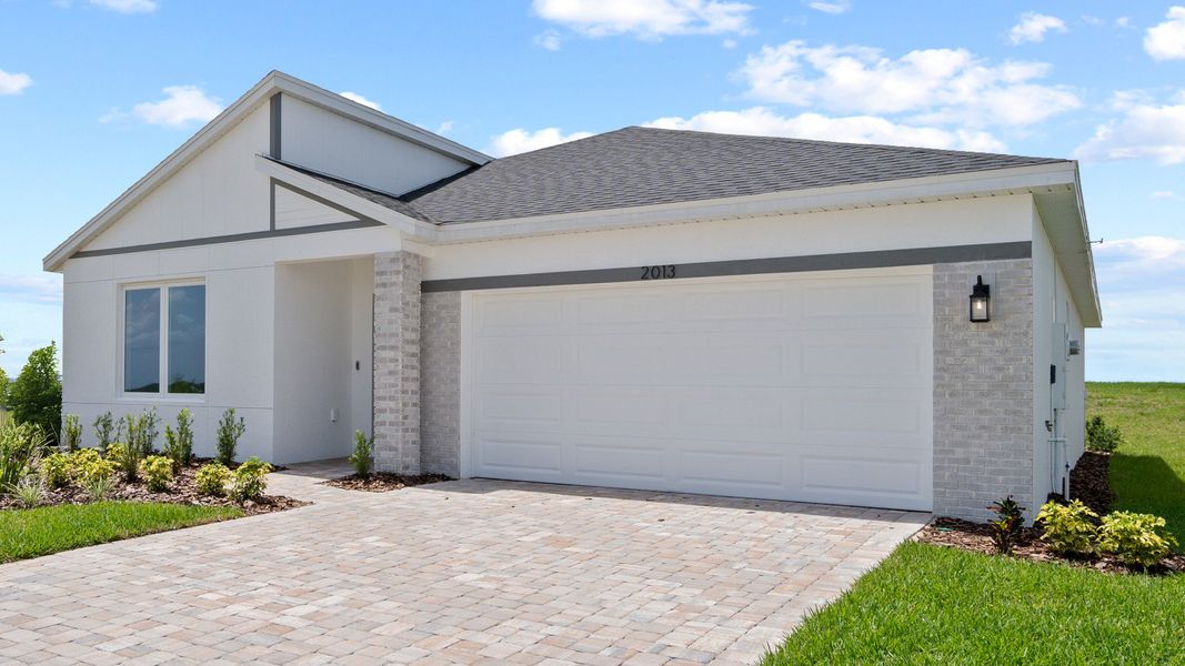 Atwood Modern Elevation at Hamilton Bluff by DRB Homes in Haines City, FL.