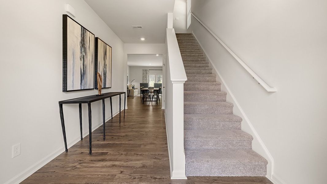 Representative furnished interior of a home built from the ROBIE by D.R. Horton in Pointe Park, Union City (Image 5).