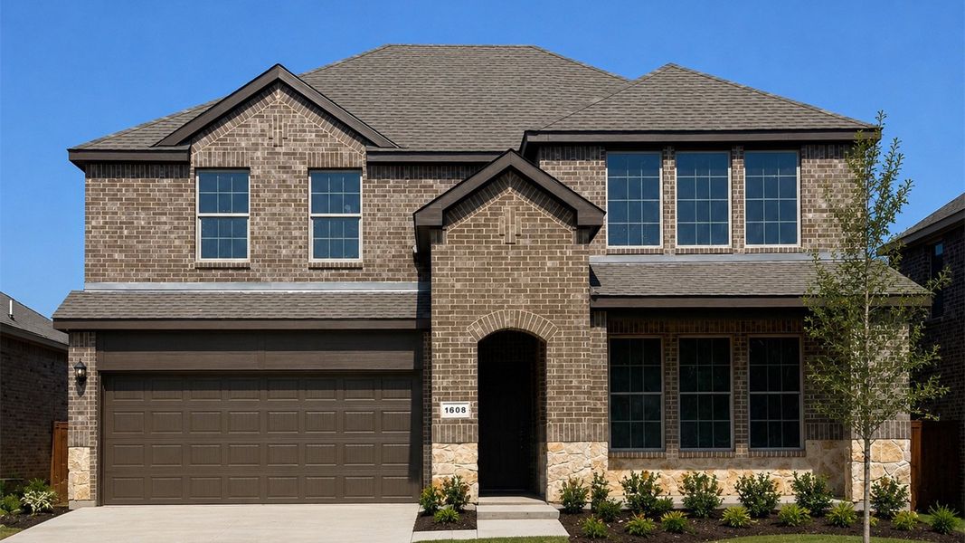 Representative exterior photo of a completed home built from the Perry by D.R. Horton in Augusta Square, Fort Worth, TX (Image 15).