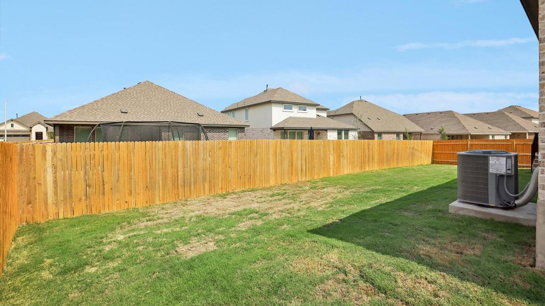 Exterior details and patio area of a home in Rosenbusch Ranch, Leander (Image 20).