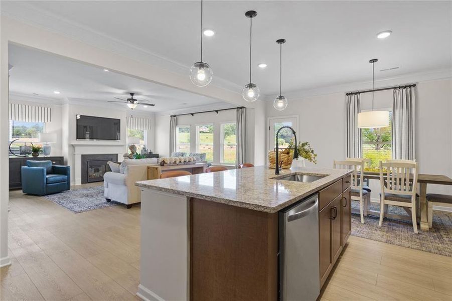 Furnished interior view inside a new home in Summerfield Place, Carrollton (Image 4).