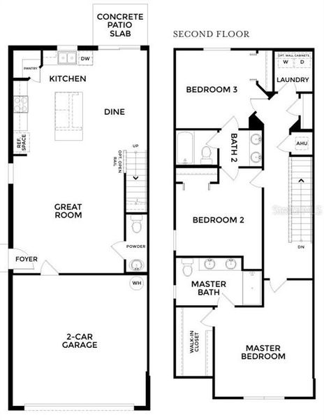 2D floor plan layout of this home in Orchid Cove, Bokeelia, FL (Image 3).