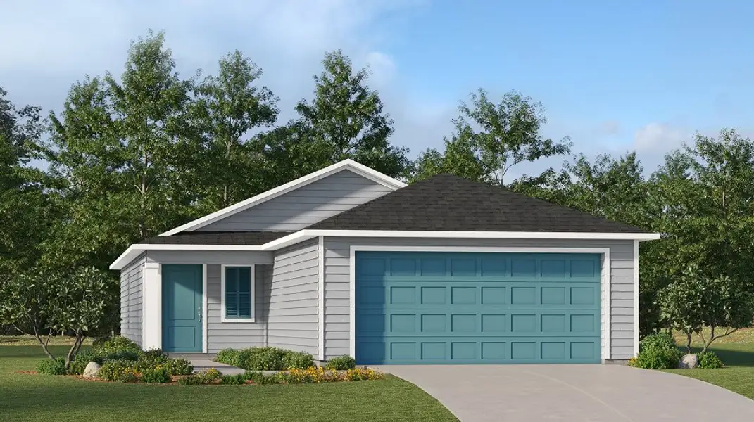Front exterior of a new home in Millwood, Ocala, FL, highlighting curb appeal (Image 1). Front exterior of a new home in Millwood, Ocala, FL, highlighting curb appeal (Image 1).