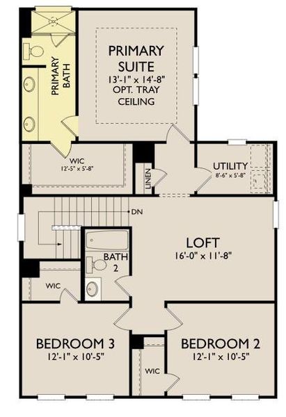 2D floor plan layout of this home in Lariat, Liberty Hill, TX (Image 5). 2D floor plan layout of this home in Lariat, Liberty Hill, TX (Image 5).