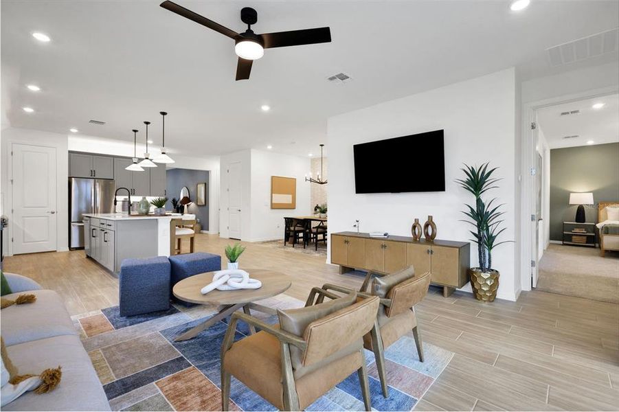 Furnished interior view inside a new home in Creekside Run at Babcock Ranch, Punta Gorda (Image 9).