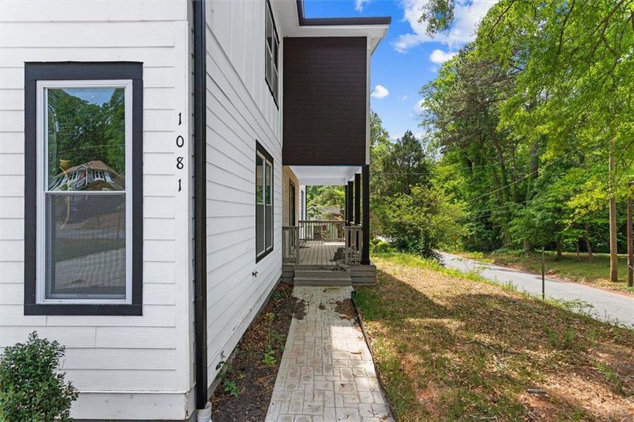 Exterior details and patio area of a home in , Atlanta (Image 28).