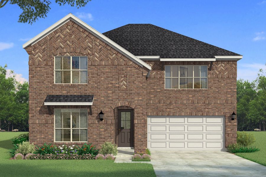 Representative exterior photo of a completed home built from the Tiana by Mattamy Homes in Sutton Fields, Celina, TX (Image 2).