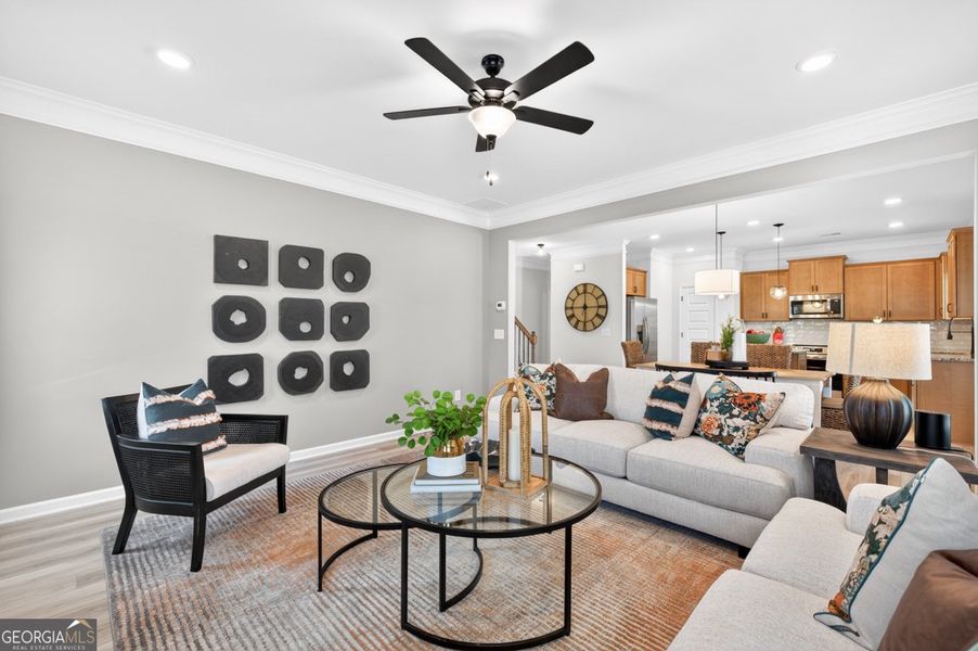 Furnished interior view inside a new home in Cobblestone Crossing Commons, Warner Robins (Image 18).