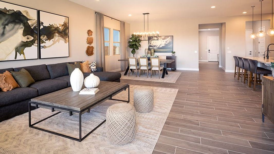 Representative furnished interior of a home built from the Albany by Taylor Morrison in Combs Ranch, Queen Creek (Image 7). Representative furnished interior of a home built from the Albany by Taylor Morrison in Combs Ranch, Queen Creek (Image 7).