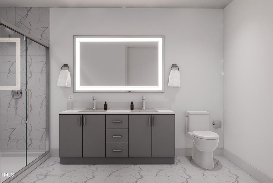 Unit 205 - Primary Bath Vanity Rendering