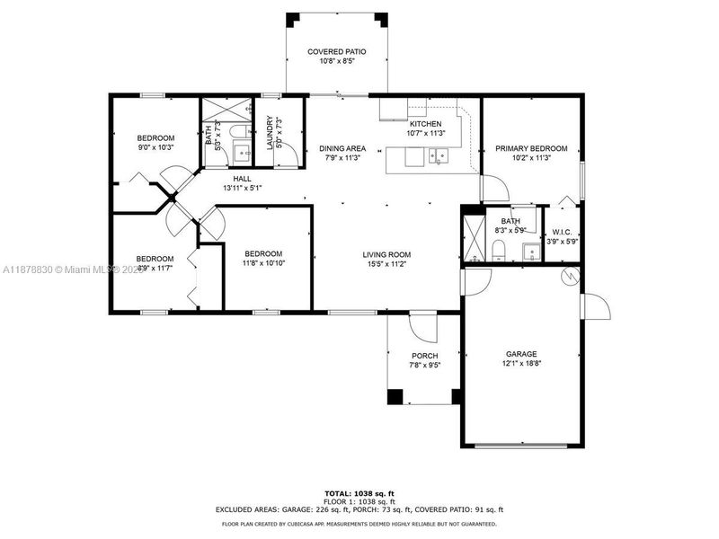 2D floor plan layout of this home in , Lehigh Acres, FL (Image 3).