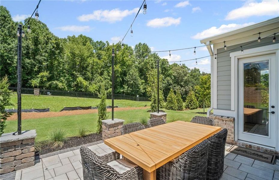 Exterior details and patio area of a home in Silverwood, Cumming (Image 2).